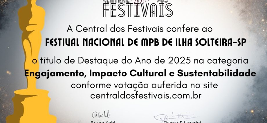 Festival Nacional de MPB de Ilha Solteira é destaque nacional em 2025