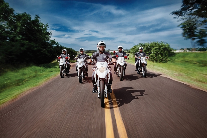 motociclistas em Andradina