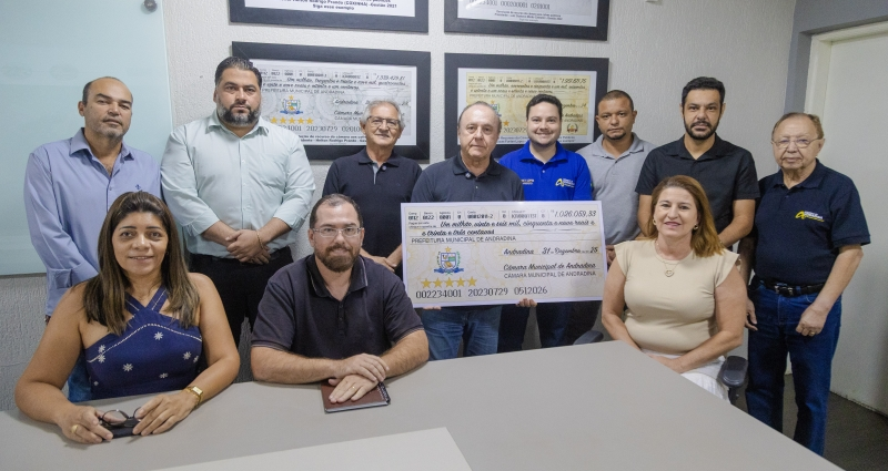 CAMARA DE ANDRADINA SP DEVOLVE MAIS DE R$ 1 MILHÃO EM 2026 E PEDE INVESTIMENTO NO ESPORTE