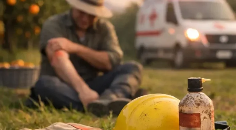 TRABALHADOR DE ITAPURA SOFRE QUEIMADURA EM ROÇA DE LARANJA EM CASTILHO