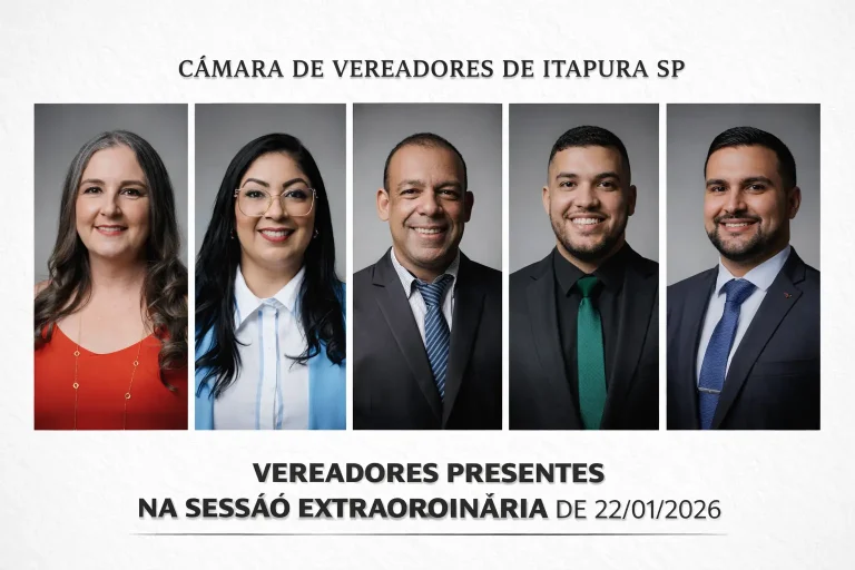 CAMARA DE VEREADORES DE ITAPURA SP REALIZA SESSÃO EXTRAORDINÁRIA EM 22/01/2026