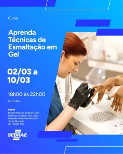CURSO GRATUITO EM CASTILHO: 9 DIAS PARA SE DESTACAR NA ESMALTAÇÃO EM GEL