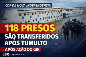 CDP DE NOVA INDEPENDÊNCIA: 118 PRESOS TRANSFERIDOS APÓS TUMULTO
