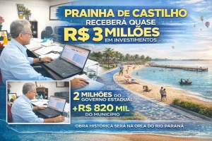PRAINHA DE CASTILHO RECEBE INVESTIMENTO DE R$ 3 MILHÕES E MUDA TURISMO EM 2026