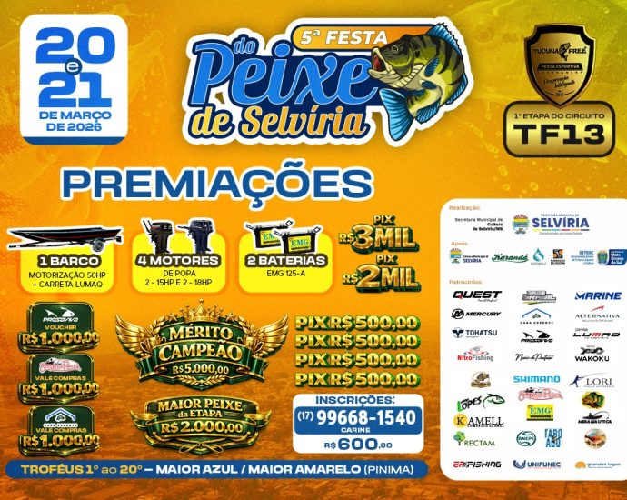 Inscrições Abertas para o Tucuna Free na 5ª Festa do Peixe em Selvíria