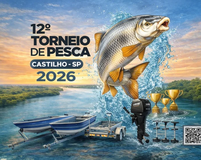 TORNEIO DE PESCA EM CASTILHO 2026: EVENTO VOLTA EM 18 DE ABRIL