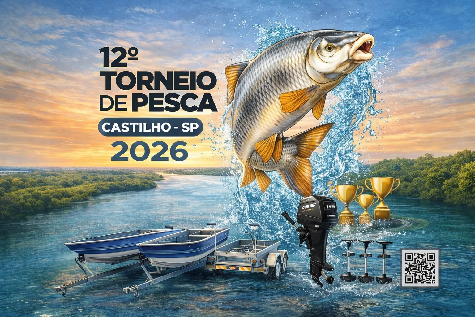 TORNEIO DE PESCA EM CASTILHO 2026: EVENTO VOLTA EM 18 DE ABRIL