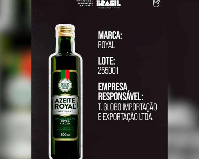Anvisa Proíbe Azeite Extravirgem da Royal Após Fraude na Composição