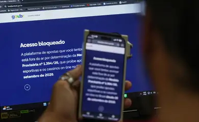 Brasília (DF), 06/10/2026 - Site do governo comunica o bloqueio de plataformas de apostas que operam no país. Foto: Joédson Alves/Agência Brasil