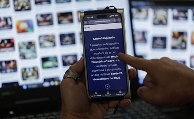 Brasília (DF), 06/10/2026 - Site do governo comunica o bloqueio de plataformas de apostas que operam no país. Foto: Joédson Alves/Agência Brasil