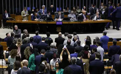 Brasília 27/11/2025 - Sessão do Congresso Nacional durante sessão plenária semipresencial para análise de vetos presidenciais. Presidentes, Hugo Motta e Davi alcolumbre. Foto Lula Marques/Agência Brasil