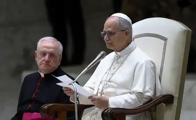Papa Leão no Vaticano 27/8/2025 Reuters/Guglielmo Mangiapane/Proibida reprodução