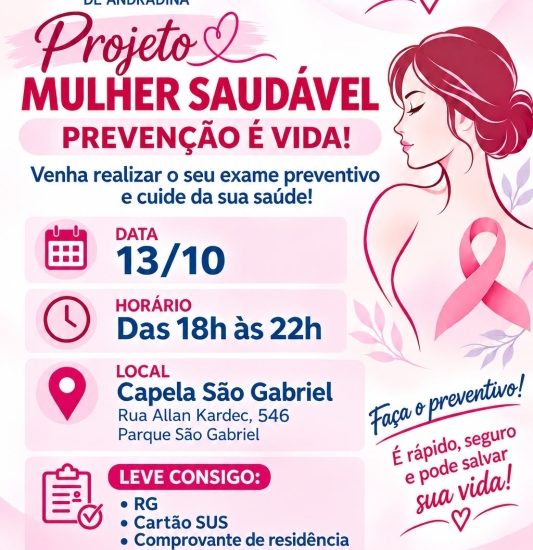 Andradina Realiza Mutirões de Exame Preventivo Papanicolau Durante Outubro
