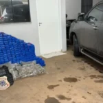 Homem é preso com carro furtado e mais de 468 kg de maconha e skunk em Ponta Porã