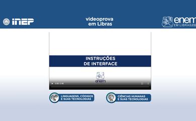 25-09-2026 - Plataforma Enem Libras ganha atualização com provas de 2017 a 2025. Foto: Print Screen/ https://enemvideolibras.inep.gov.br/