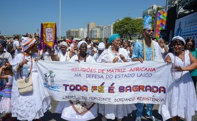 Rio de Janeiro (RJ), 17/09/2023 – Praia de Copacabana recebe a 16ª Caminhada em Defesa da Liberdade Religiosa. Foto: Tomaz Silva/Agência Brasil