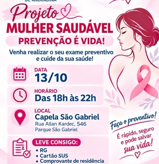 Ação de Prevenção ao Câncer do Colo do Útero em Andradina: Iniciativa do Outubro Rosa