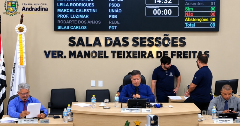 Câmara de Andradina aprova criação da Galeria do Parlamento Jovem