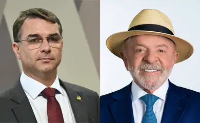 Brasília (DF), 04/10/2026 - Candidatos a Presidência da República. Luiz Inácio Lula da Silva e Flávio Bolsonaro. Foto: Arte/Agência Brasil