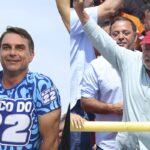 Flávio Bolsonaro e Lula reúnem apoiadores no último dia de campanha