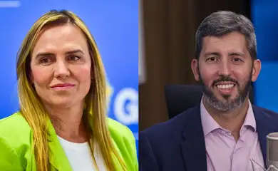 Brasília (DF), 04/10/2026 - Candidatos ao governo do DF. Celina Leão e LEandro Grass. Foto: Arte/Agência Brasil