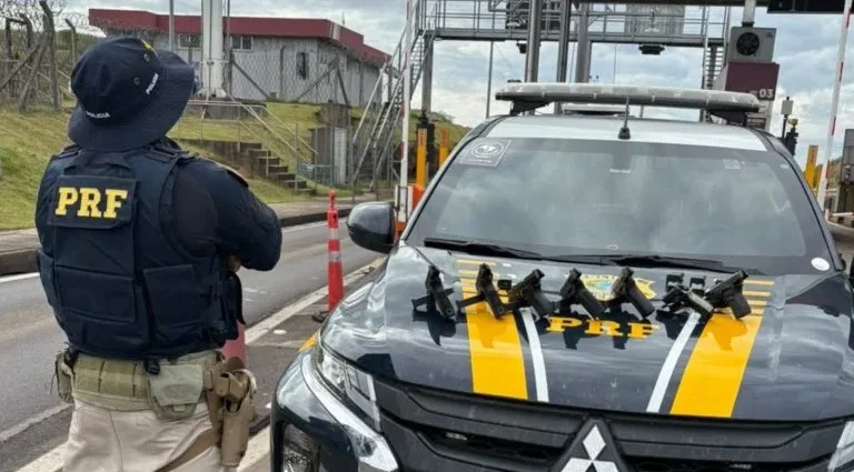PRF apreende sete pistolas na BR-386, em Fontoura Xavier