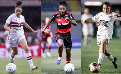 São Paulo (SP), 19/10/2026 - Jogadoras de futebol Isa, Kaylane e Evelin, finalistas ao prêmio TV Brasil Petrobras . Foto: Arte/Agência Brasil