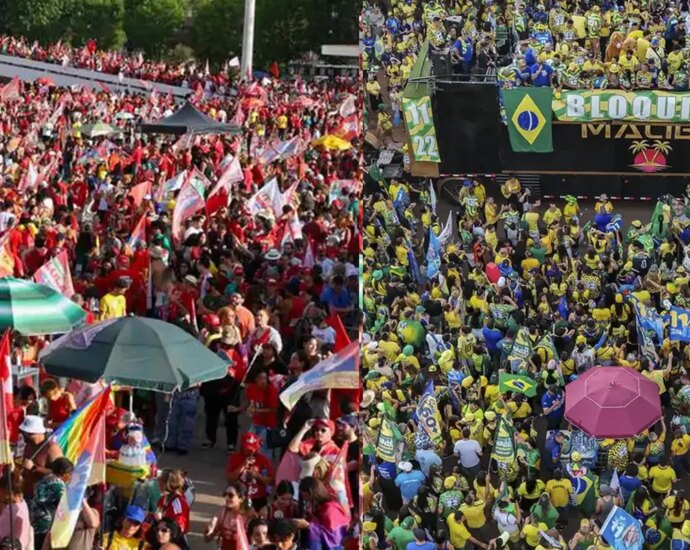 Atos de Lula e Flávio Bolsonaro reúnem apoiadores a 2 km de distância em Brasília