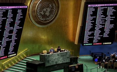 10/05/2024 - ONU concede novos direitos à Palestina e apoia adesão plena Frame Reuters