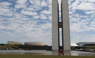 Palácio do Congresso Nacional na Praça dos Três poderes em Brasília
