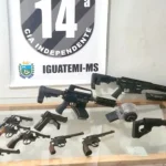Motorista é preso com fuzil norte-americano e outras nove armas em Iguatemi