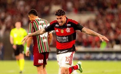 Rio de Janeiro (RJ), 11/10/2026 - Carrascal comemora o gol da vitória do Flamengo contra o Fluminense em partida válida pelo Campeonato Brasileiro de Futebol MAsculino 2026. Foto: Adriano Fontes/CRF